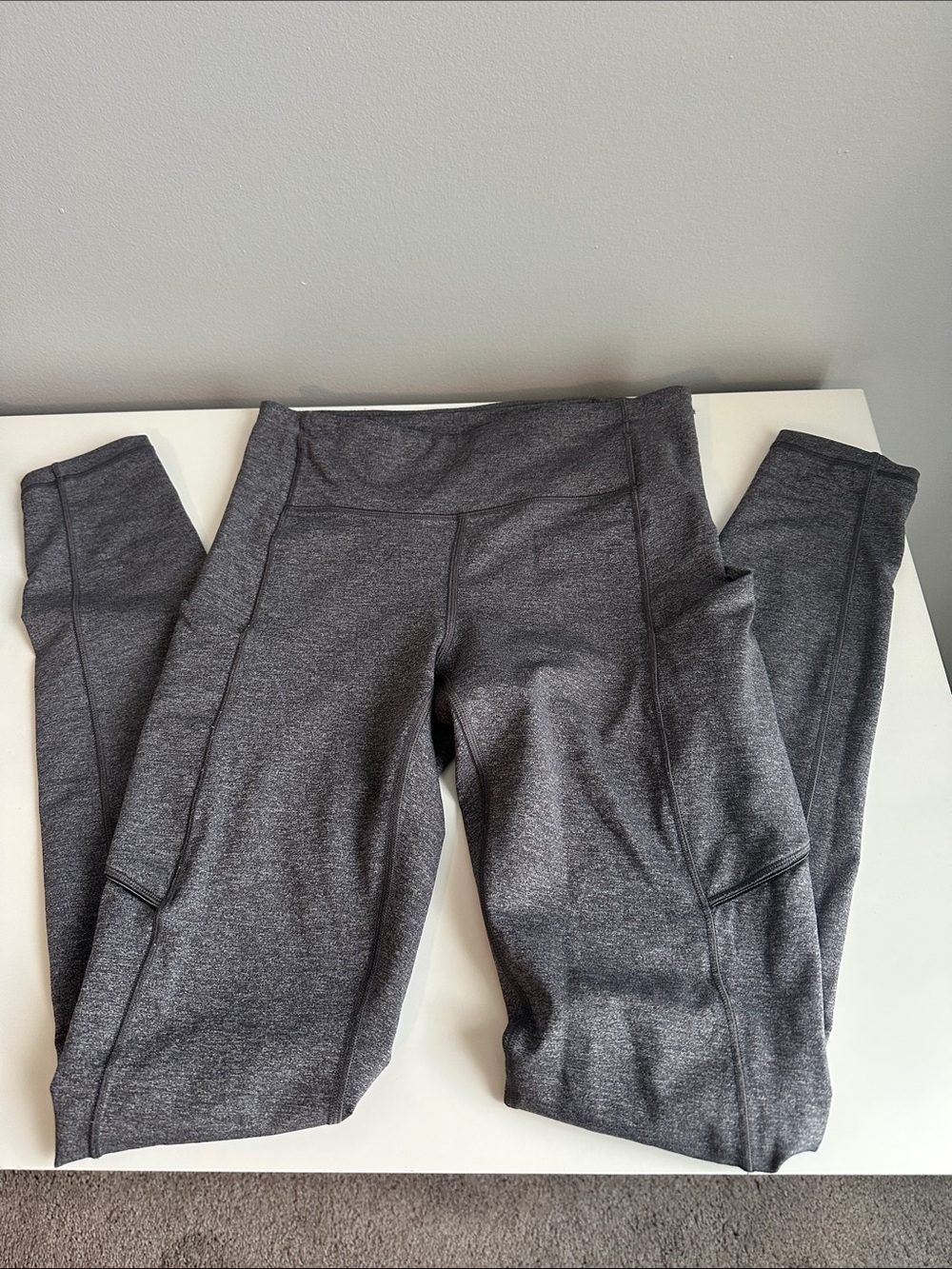 Lululemon Charcoal Gray High-Waisted Active Leggings